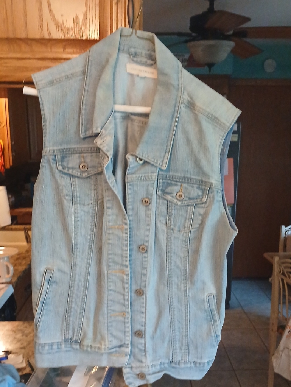 Jones New York Light Blue Denim Vest #19
